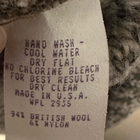 Vintage Alps British Wool Blend Grey White Sweater Women’s Size XL - Picture 8 of 8